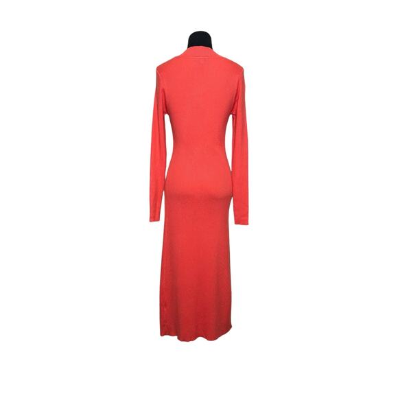 Fashion Nova orange long sleeves knit sweater dress size M - Picture 11 of 12